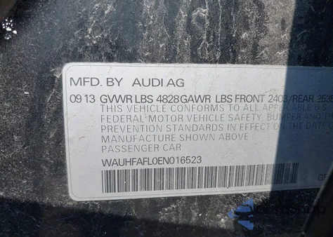 2014 Audi A4 2.0T Premium z USA, uszkodzony, nr VIN WAUHFAFL0EN016523